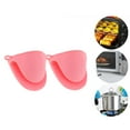 thumbnail image 4 of Guantes resistentes al calor y antiescaldaduras para cocinar. Rosado, 4 of 9
