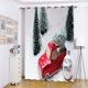 thumbnail image 3 of Decoración de Navidad cortina de ventana baño cortina de balcón privacidad cubren 5 # Sunnimix Cortina decorativa de la Navidad, 3 of 6