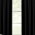 thumbnail image 3 of Darcy Black Solid Contemporary Window Curtain Panel: 52" x 84", Rod Pocket Panel, 3 of 5