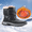 Black, variant on Men's Winter Fashion Snow Boots Waterproof Plus Size Warm Platform Hiking Outdoors Use