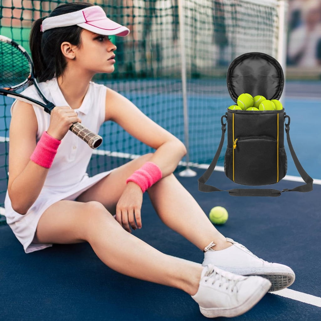 Portable Tennis Balls Storage Bag with Shoulder Strap Large capacity Tennis Carry Backpack MultiPocket Baseball Bag