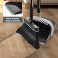 thumbnail image 6 of JEHONN Dustpan and Broom Set with 54 inches Long Handle (Black Grey), 6 of 7