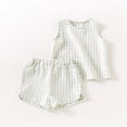 thumbnail image 4 of Toddler Boy Clothes Baby Boys Summer Set Kids Spring Plaid Print Short Sleeve Running Suit 12 18 24 Month 3T 4T 5T Casual Outfit Sweat Two Pieces, 4 of 4