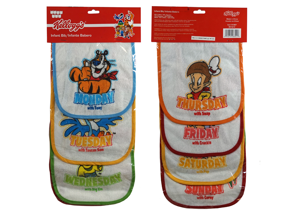 Newborn Baby Boy Bibs One Size Animals 7 Days of the Week Baby Bibs As Shown Pack of 7