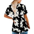 thumbnail image 5 of ONLYSHE Women's Summer Short Sleeve Tunic Tops O neck Summer Dressy Shirts Loose Fit Pleated Blouses, 5 of 7