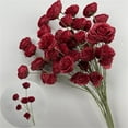 thumbnail image 2 of 1Pc Roses Artificial Flowers,Realistic Fake Rose with Stem,6 Head Artificial Roses with Long Stems for Bridal Wedding Home Bridal Shower Mother's Day Valentines Day Home Decoration,B,31", 2 of 7