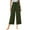 Army Green, variant on Jsaierl Womens Wide Leg Cotton Linen Capris Pants Summer Elastic Waist Pant Casual Flowy Drawstring Comfy Trousers Yoga Bottom Pants