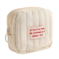 thumbnail image 1 of 20uds. Bolsa Acolchada De Algodón Pequeño Cosmético Cremallera Acolchado Suave Sólido Artículos De Aseo De Viaje, 1 of 3