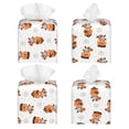 thumbnail image 2 of Fotbe Cute Little Pirate Red Panda Porta Pañuelos Decorativo de Cuero, Caja Cuadrada Moderna para Pañuelos Faciales, Organizador y Dispensador 5x5x5'', 2 of 7