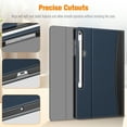 thumbnail image 4 of Fintie Case for Samsung Galaxy Tab S10 FE Plus 13.1 Inch 2025 Model (SM-X620/X626) with Built-in S Pen Holder, Multiple Angle Portfolio Business Cover with Pocket Auto Sleep/Wake, Navy, 4 of 9