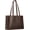 Dark Brown, variant on Tote Bag for Women Work Large Handbag with Zipper Compartment for Travel Professional