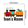 thumbnail image 3 of ALPHABET - Multicolored Educational Alphabet Art Decor Letter I Design Train Iguana Pet Animal Adhesive Kids Nursery Bedroom Wall Decal Sticker - Personalized Name Home Wall Decoration 40" x 28", 3 of 3