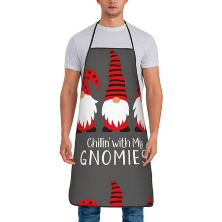 

Tideii Chillin with My Gonme for Tie-up Apron Unisex Waterproof and Stain-Resistant Bib Apron for Kitchen Garden Painting