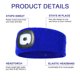 thumbnail image 3 of Diadema deportiva con luz LED, recargable por USB, regalos unisex para hombres y mujeres MFZFUKR CPB-ZRF362-3, 3 of 5