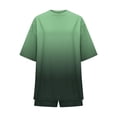 thumbnail image 4 of Eres Más Que una Camisa de Puntuación de Prueba Blusa de Manga Corta de Cuello Redondo de las Mujeres con Pantalones de Cintura Elásticos, Set Deportivo Casual de 2 Piezas, 4 of 6