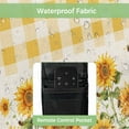 thumbnail image 4 of Outdoor TV Cover 48 to 50 Inches, Farmhouse Sunflowers Yellow And White Plaid Linen Texture Waterproof TV Cover with Remote Control Pocket, Flat Screen TV Cover Protector for Outside TV, 4 of 6
