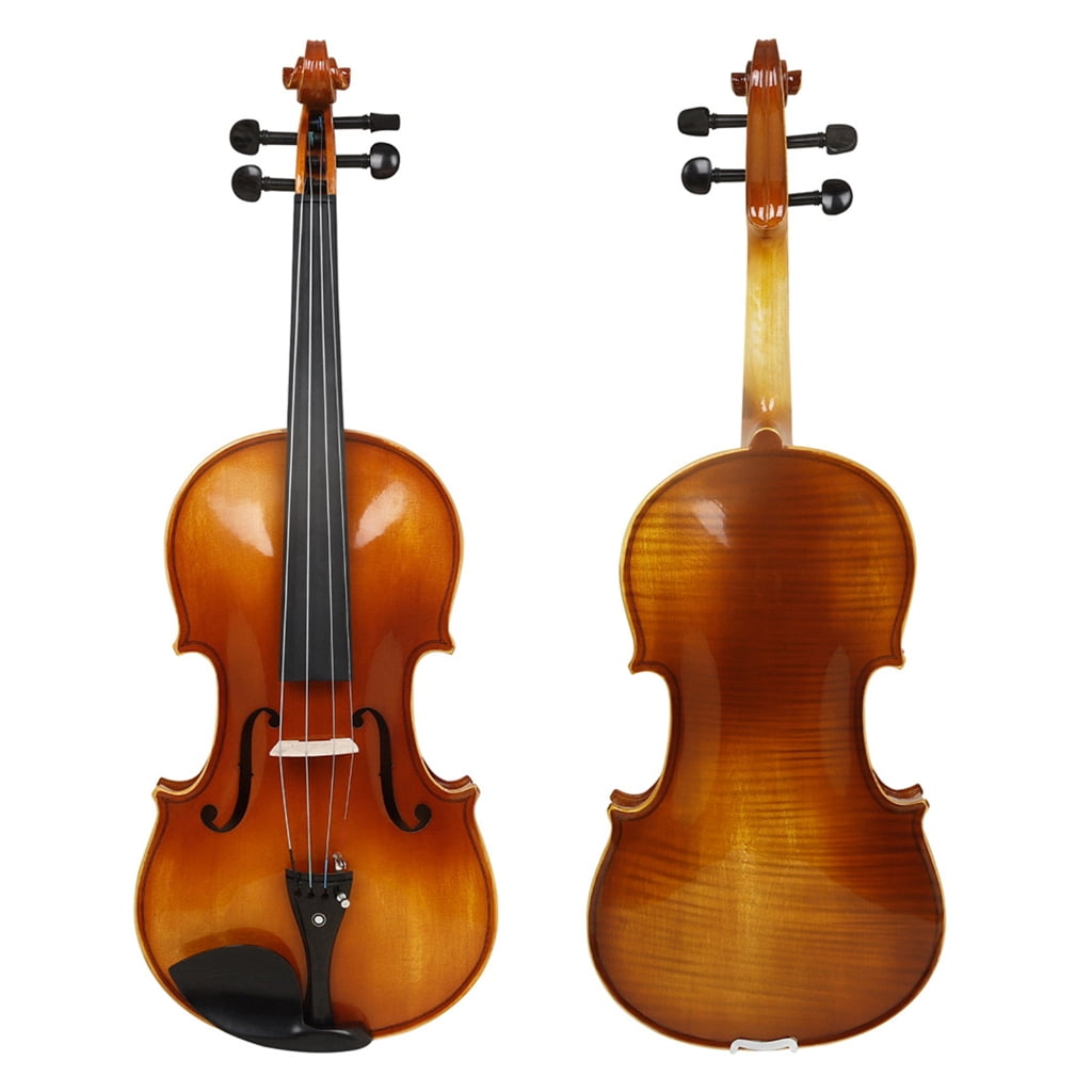 RYUJNDK 16 Inch Viola Set, Solid Wood Viola with Carry Case and Bow Set for Beginners Students Natural Color Stringed Instrument