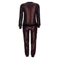 thumbnail image 5 of ZAZYULZ Two Piece Sets for Women Womens Casual Chic Sequin Glitter Sexy 2 Piece Outfits Top And Pant Suit Two Piece Pants Set(Red,S), 5 of 8