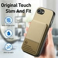 thumbnail image 6 of Dteck for iPhone 16e Case Wallet with Card Holder, RFID Blocking Credit Slots Kickstand Shockproof Phone Cover for Women Men,Khaki, 6 of 9