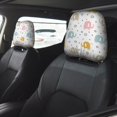 thumbnail image 2 of Kdxio Little Elephant Pattern Print 2 Piece Car Head Rest Covers Set Auto Front/Rear Seats Headrest Cover Universal Fit Most Cars,Sedan, SUV, 2 of 9