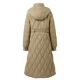 thumbnail image 4 of Winter Coats for Women Puffer Plus Size Waterproof Long Jackets Hooded Warm Winter Coat (Khaki L), 4 of 8