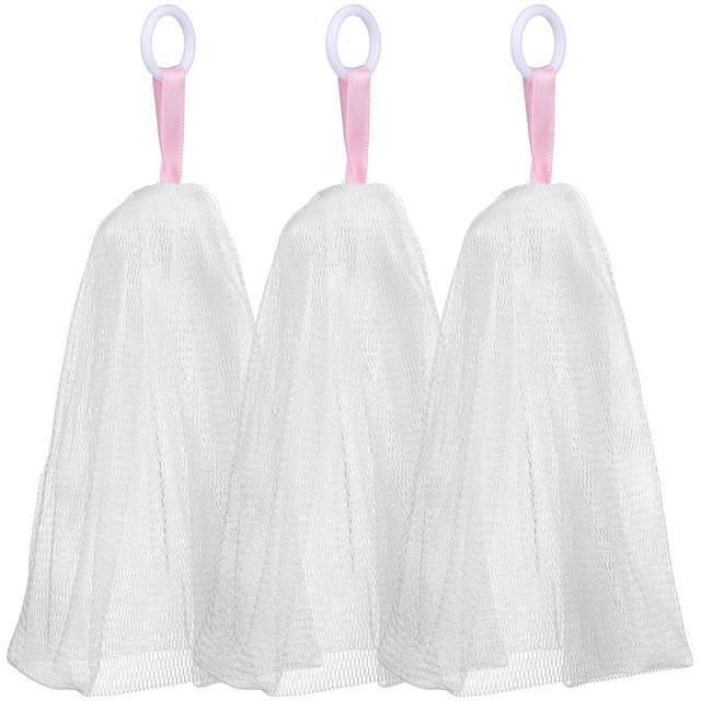 3 bolsas de jabón de malla para jabón, ideales para guardar jabón y otros productos de limpieza facial.