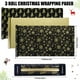 thumbnail image 3 of Papel de regalo navideño 3 Papel de regalo metalizado Árboles de Navidad y copos de nieve para fiestas de cumpleaños y vacaciones Mini rollo de 17 x 120 pulgadas, 3 of 8