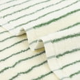 thumbnail image 4 of Unique Bargains Classic Stripe Bath Hand Towels Cotton Soft Absorbent Light Green 2-Piece, 4 of 5