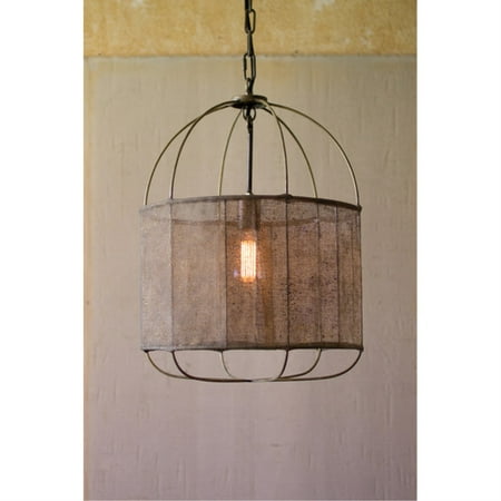 

DRUM PENDANT LIGHT WITH FABRIC SHADE