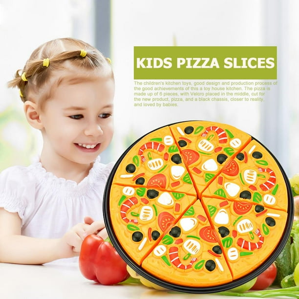 Juego de cocina de comida rápida Wdftyju creativa para niños pequeños simulación de comida Pizza 9 Uds