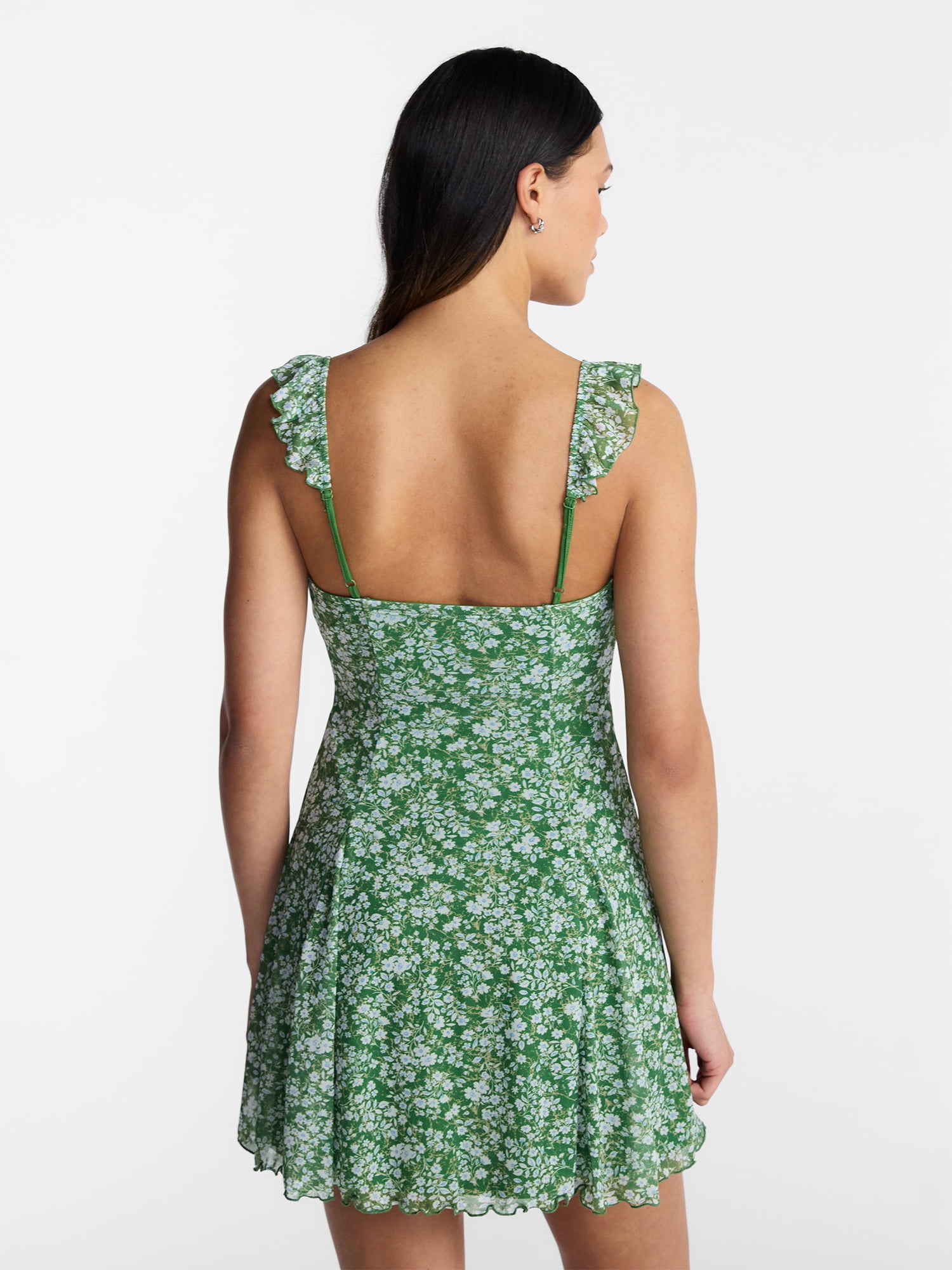 No Boundaries Fit and Flare Mesh Dress, Women’s XXS-XXL