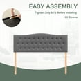 thumbnail image 5 of Weture Tufted Upholstered Headboard King Size , Adjustable Height, Gray, 5 of 7