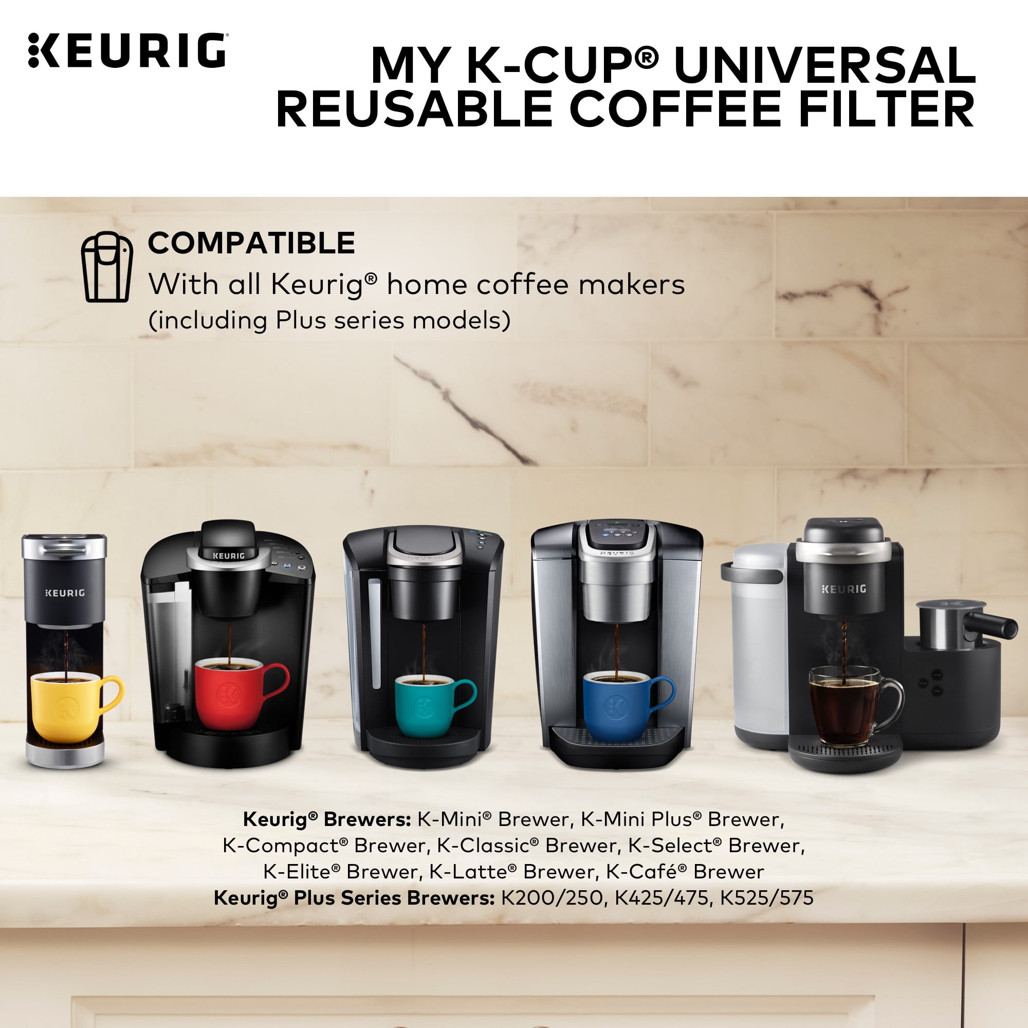 Reusable K-Cup Filter Pod for Keurig Coffee Maker K-Mini K-Classic K-Compact K35 