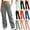 Black, variant on hoksml Women's Solid Color Cargo Joggers Multi-Pocket Straight Leg Sweatpants with Elastic Drawstring Waist for Casual Streetwear Outdoor