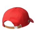 thumbnail image 2 of Lacoste Mens Side Croc Twill Adjustable Leather Strap Hat One Size Red, 2 of 3