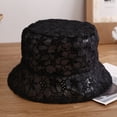 thumbnail image 1 of Gorro de encaje calado con flores de hadas para mujer, gorro de pescador fino, transpirable, a la moda, estilo coreano, para verano, 1 of 6