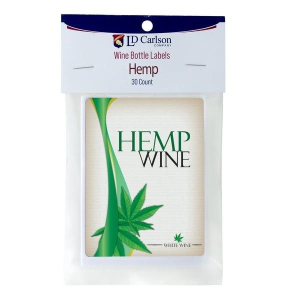 Hemp Wine Bottle Labels 30/Pack Mist Collection