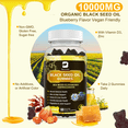 thumbnail image 6 of Black Seed Oil Sea Moss Gummies with Ashwagandha, Burdock Root, Elderberry, Turmeric, Vitamin C, D3 & Zinc - Supports Immunity, Joints, Digestion, Hair & Skin, Vegan Gummies 60 Counts, 6 of 8