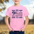thumbnail image 2 of FINALGANG Boys Girls Kids 250 Years American Flag Print Independence Day T-Shirts Casual Crewneck Short Sleeve Tees For Holiday Daily Wear Pink 10-11 Years, 2 of 4