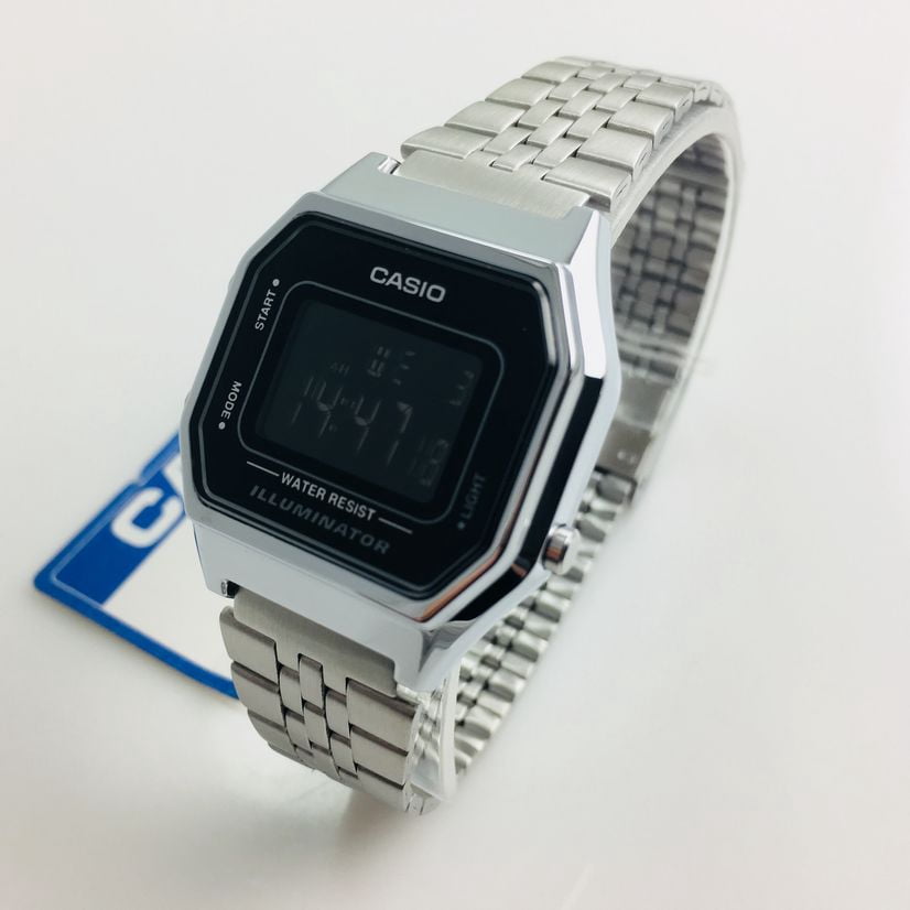 Casio Women's LA680WA-1B Silver Stainless-Steel Japanese Quartz Fashion Watch