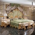 thumbnail image 2 of Green Heavy Bed Frames Queen Luxury Platform White Lounge Modern King Size Bed Double Wood Camas De Casal Bedroom Furniture My Lux Decor Round, 2 of 10