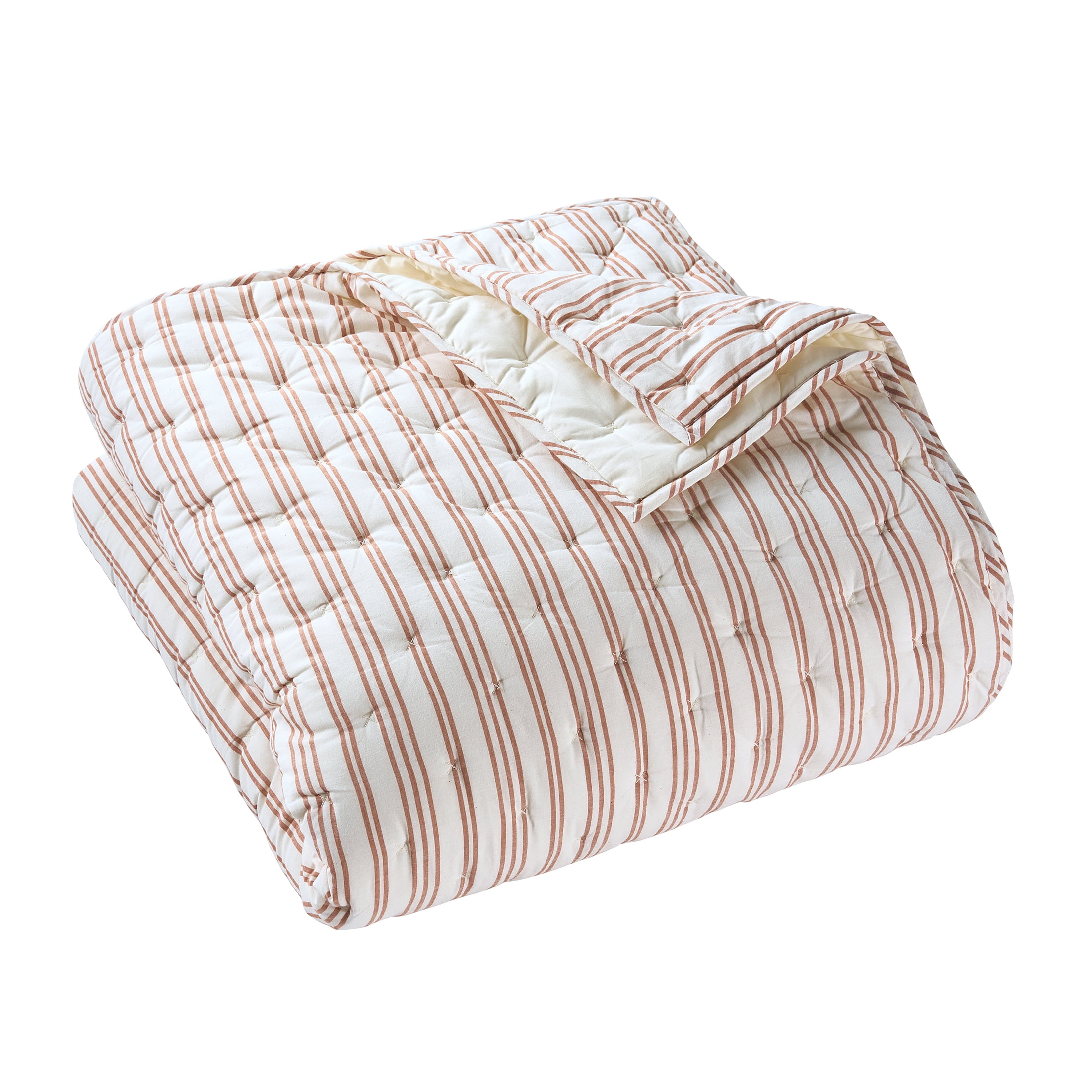 Better Homes & Gardens Copper Yarn Dyed Stripe Chambray Quilt, King