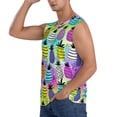 thumbnail image 3 of KLL Graffiti Pineapples Print Workout Tank Tops Gym Sleeveless Fitness Muscle Tee-X-Large, 3 of 7