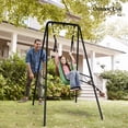 thumbnail image 6 of Upgraded Hammock Chair Stand Metal Swing Stand Frame, Heavy Duty Steel Hammock Stand Only for Porch, Backyard, Indoor or Outdoor, Black, 6 of 8