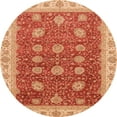thumbnail image 1 of Ahgly Company Indoor Round Abstract Orange Oriental Area Rugs, 6' Round, 1 of 6