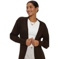 thumbnail image 3 of Dorothy Perkins - Rebeca Acanalada de Punto Manga Abullonada para Mujer (Moca), 3 of 3