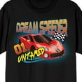 thumbnail image 2 of Car Fanatic Red Car With Black Stripe Dream Speeder Men's Black Graphic Tee-5XL, 2 of 4