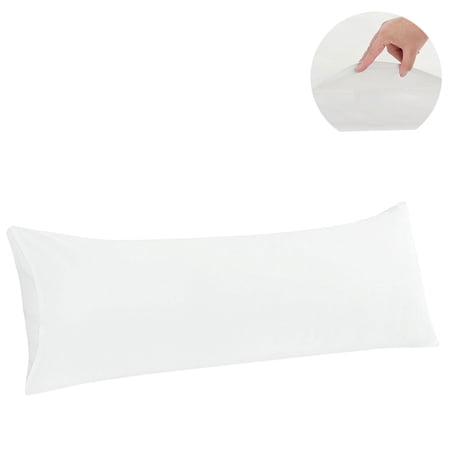 PiccoCasa 1 Pack Body Pillow Cover Silky-Soft Microfiber Pillowcase No Zipper Jumbo White