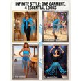 thumbnail image 6 of FEOYA Women Belly Dance Hip Scarf with Sequins Long Fringe Wrap Skirts Belt Tassel Scarf Skirt for Performance Carnival Rave Dance Training, 6 of 7