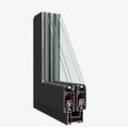 thumbnail image 7 of Patio Exterior Metal-Plastic Sliding Doors / Patio 8166 Matte Black 72" x 80" Right active door / Tempered Clear Glass Bypass Door, 7 of 7